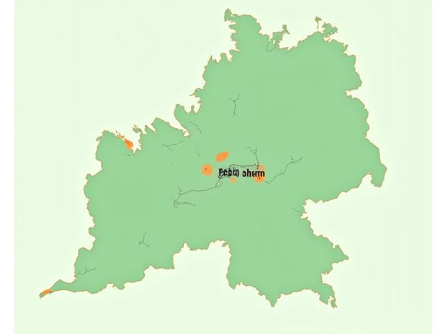 Stilisierte Karte von Potsdam und Brandenburg mit markierten Orten, die Lebenslust Vitality repräsentieren.